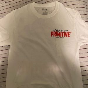white primitive tee